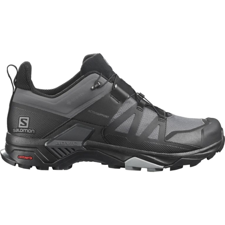 Black Salomon X Ultra 4 GTX Men\'s Hiking Shoes | PH 52936T